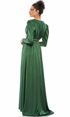 Straight Long Sleeves A-Line Elegant length Long Prom Dress Hot Sale For Ladies
