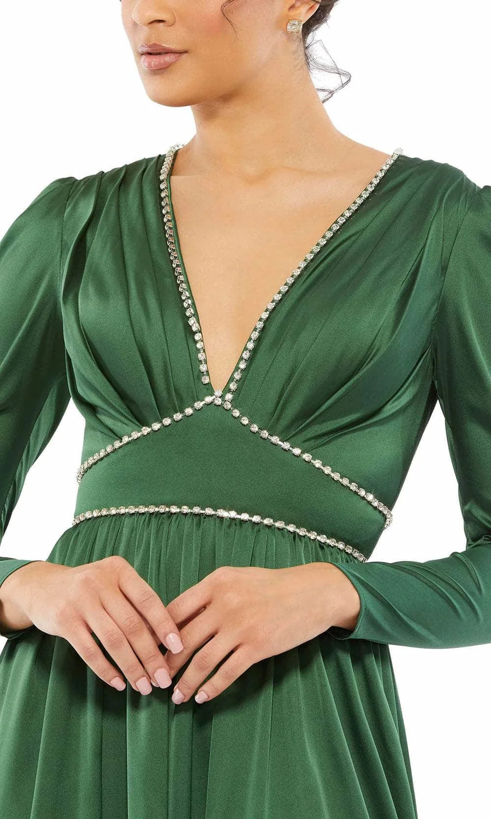 Straight Long Sleeves A-Line Elegant length Long Prom Dress Hot Sale For Ladies