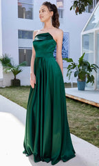 Straight Sleeveless A-Line Trendy Off the shoulder Floor length Prom Dress For Sale For women