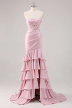 Straight Sleeveless Mermaid Beautiful Off the shoulder Floor Length Prom Dress For Sale For Women