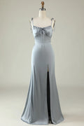 Straight Sleeveless Sheath Modern Off the shoulder Floor length Party Dress Hot Sale For Ladies