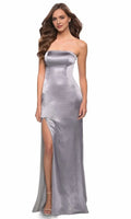 Straight Sleeveless Sheath Simple Off the shoulder Floor Length Prom Dress Hot Sale For Ladies