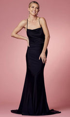 Straight Sleeveless Trumpet Simple Off the shoulder Floor length Prom Dress Hot Sale For Ladies