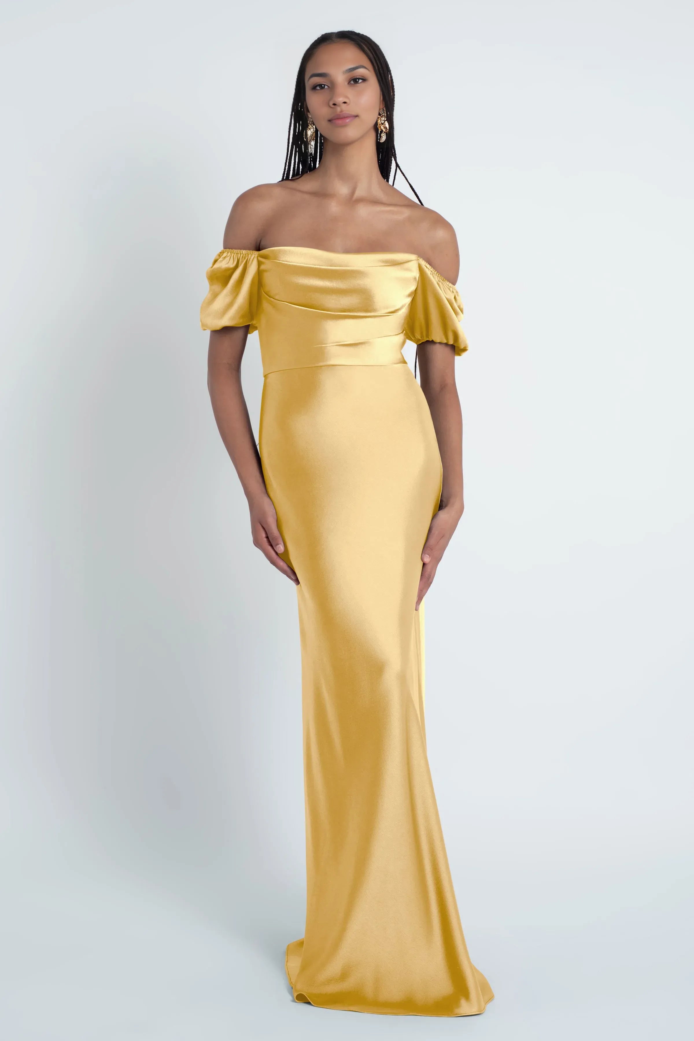 Straight Tube Straight Neck No Slit Short Sleeves Affordable Evening Dresses Backless Trendy Floor Length Ball Gowns