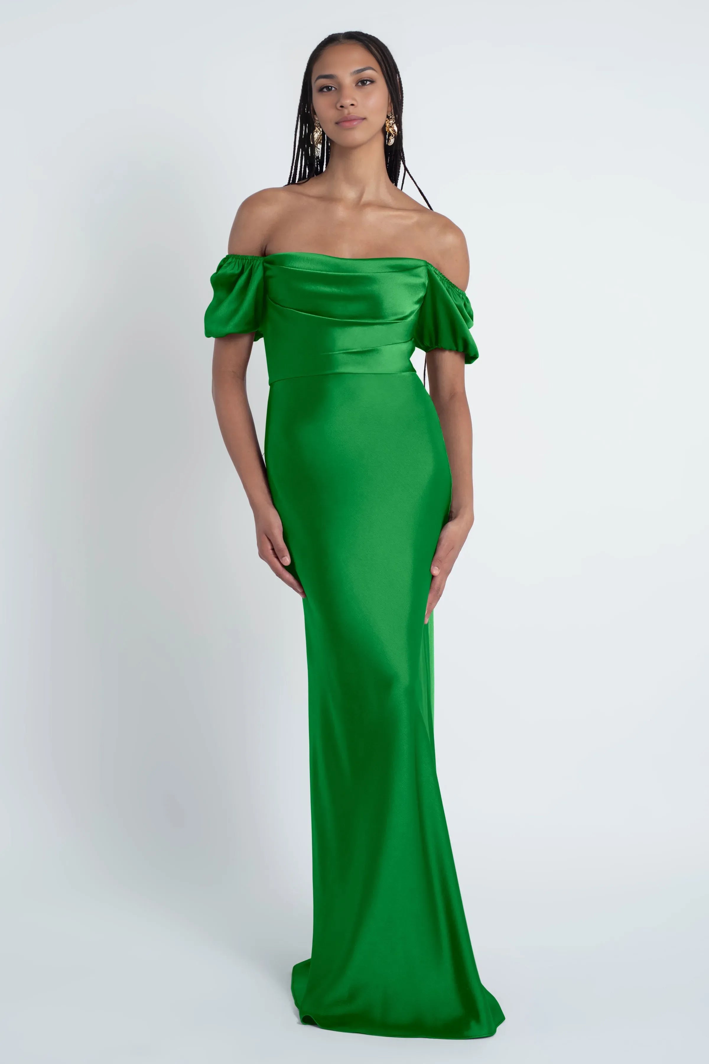 Straight Tube Straight Neck No Slit Short Sleeves Affordable Evening Dresses Backless Trendy Floor Length Ball Gowns