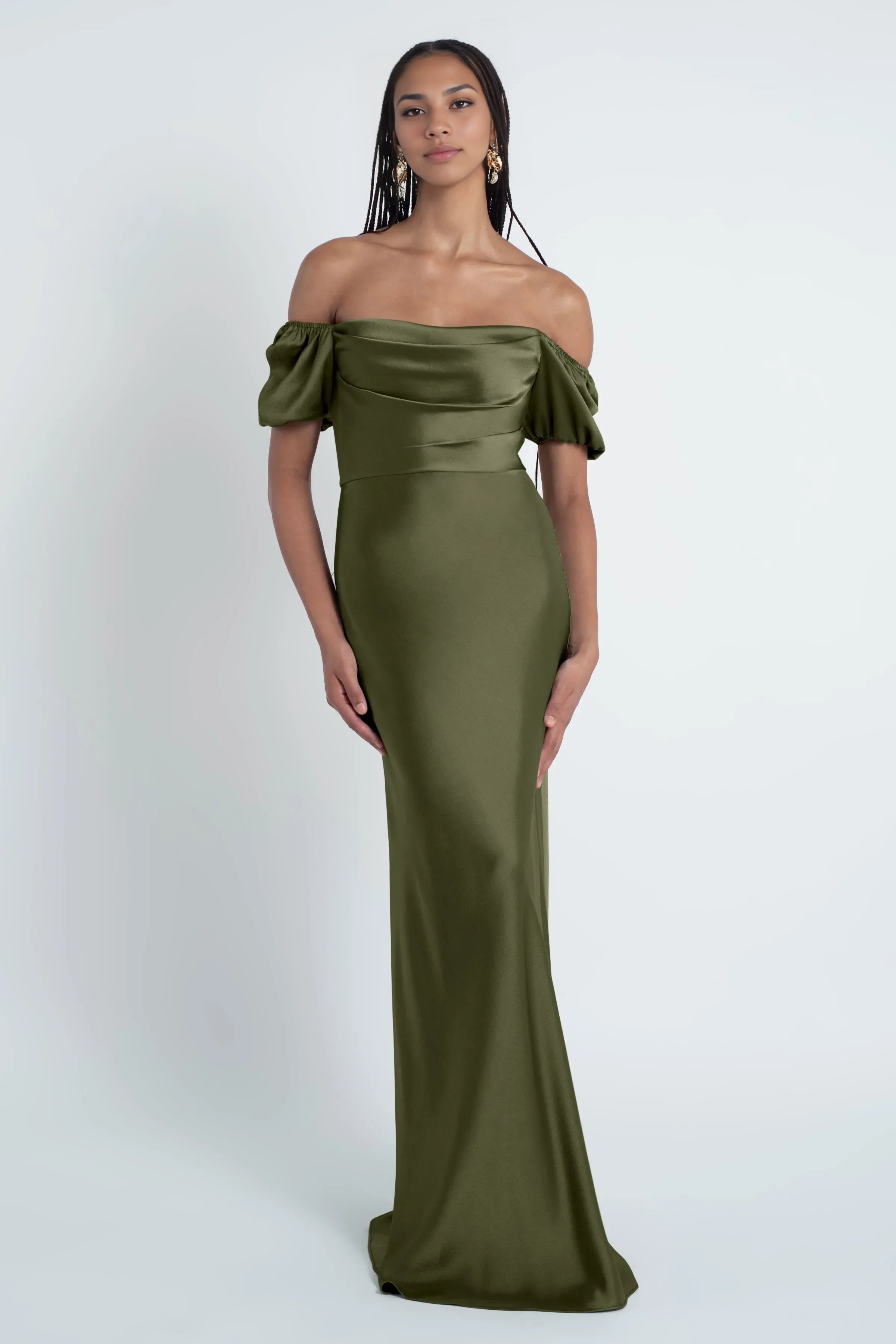 Straight Tube Straight Neck No Slit Short Sleeves Affordable Evening Dresses Backless Trendy Floor Length Ball Gowns