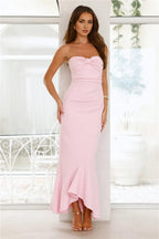 Strapless Sleeveless Mermaid Romantic Off the shoulder Floor length Party Dress Hot Sale For ladies