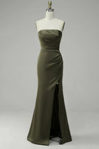 Strapless Sleeveless Mermaid Simple Off the shoulder Floor length Party Dress For Sale For Ladies