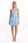 Strapless Sleeveless Trendy A-Line Knee-Length Homecoming Party Dresses Unique Backless Party Dresses No Slit