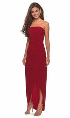 Strapless Sleeveless Sheath Charming Off the shoulder Floor length Long Prom Dress Hot Sale For Women