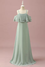 Straps Sleeveless A-Line Formal Off the shoulder Floor length Party Dress For Sale For Ladies