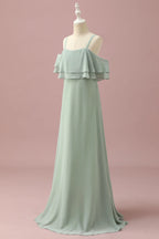 Straps Sleeveless A-Line Formal Off the shoulder Floor length Party Dress For Sale For Ladies