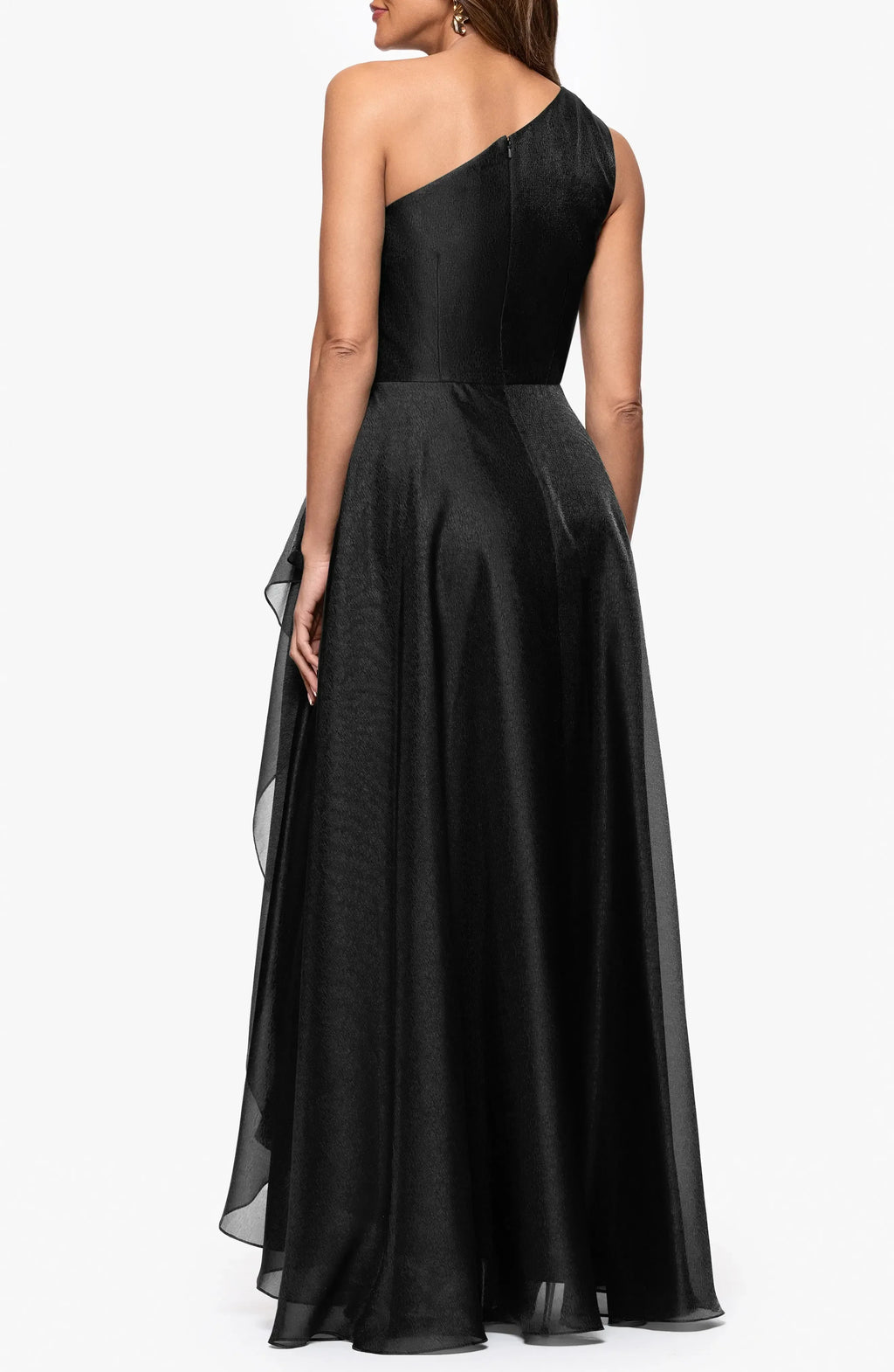 Striking A Line One Shoulder Sleeveless Zipper Back Floor Length Evening Dress