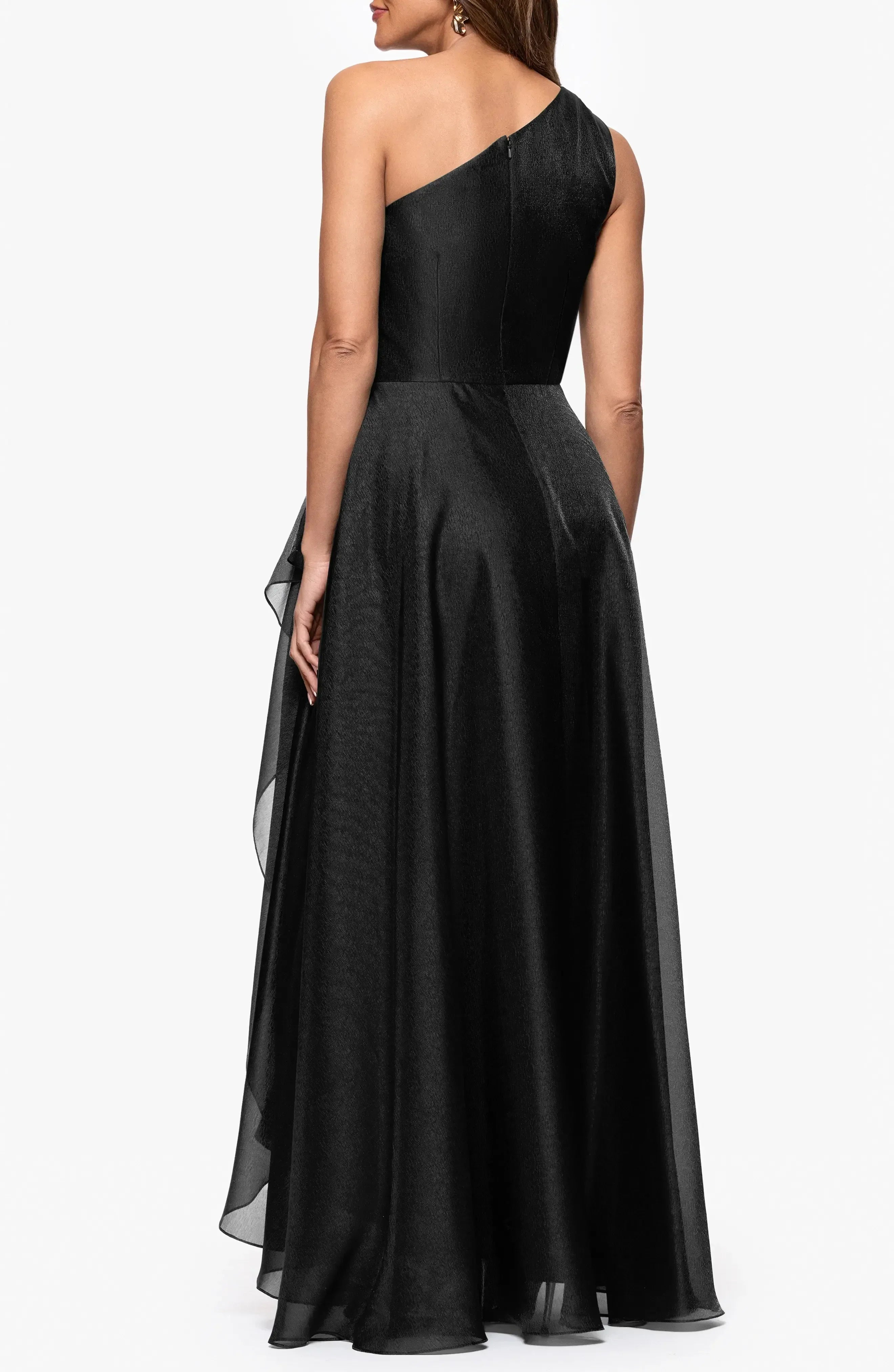 Striking A Line One Shoulder Sleeveless Zipper Back Floor Length Evening Dress