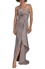 Striking Mermaid Asymmetrical Neck Sleeveless Zipper Back Floor Length Evening Dress