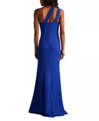 Striking Mermaid One Shoulder Cutout Back Ruched Accent Floor Length For Women Prom Dress