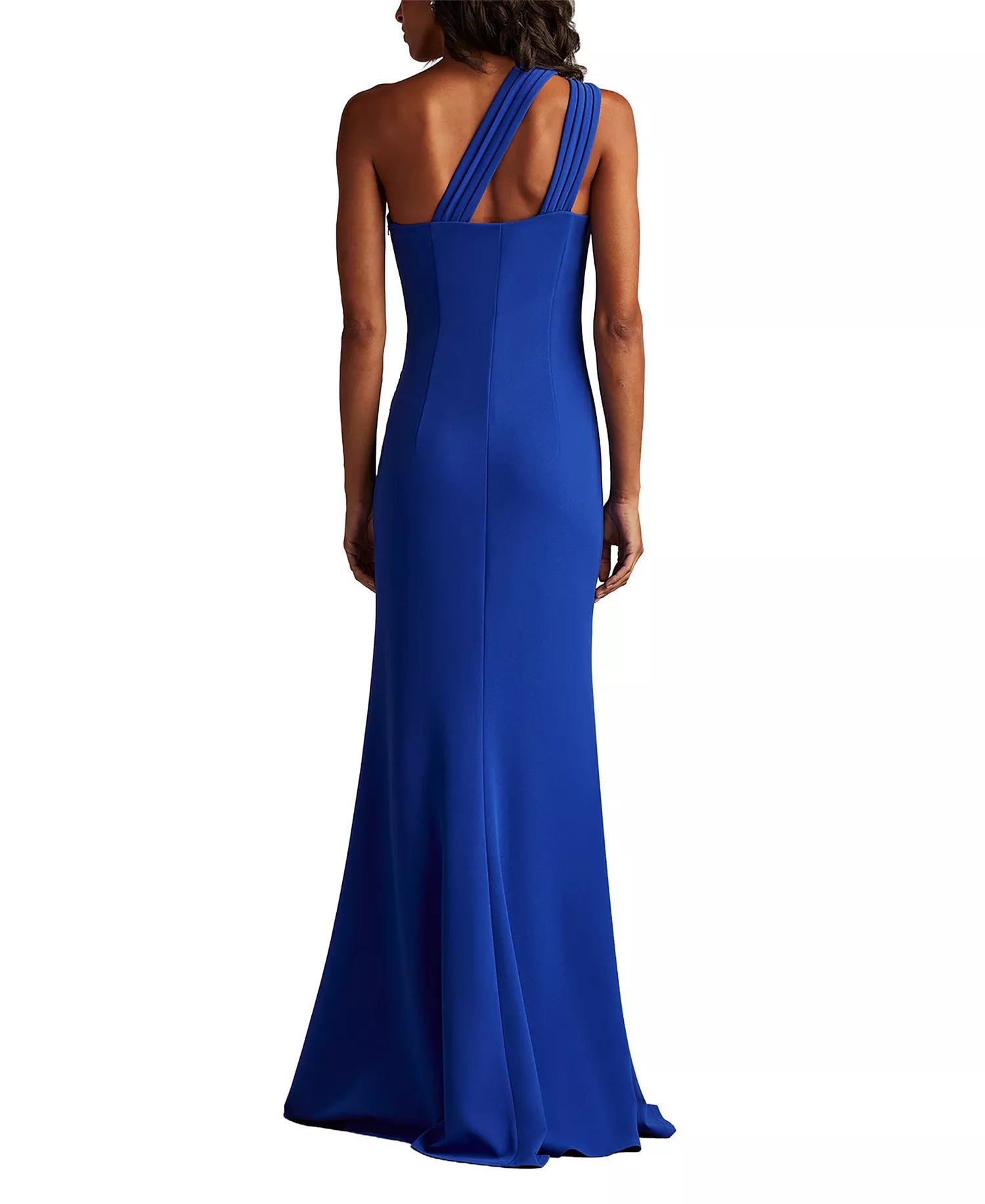 Striking Mermaid One Shoulder Cutout Back Ruched Accent Floor Length For Women Prom Dress