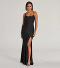 Striking Mermaid Square Neck Spaghetti Strap Zipper Back Floor Length Prom Dress