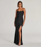 Striking Mermaid Square Neck Spaghetti Strap Zipper Back Floor Length Prom Dress