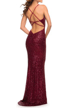 Striking Sheath V Neck Sleeveless Strappy Back Floor Length Evening Dress