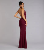 Striking Trumpet Halter Neck Sleeveless Lace Up Back Floor Length Prom Dress