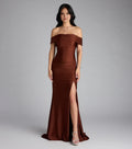 Striking Trumpet Off Shoulder Short Sleeve Open Back Floor Length Prom Dress