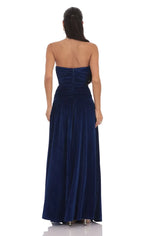 Stunner A-Line/Princess Strapless Neck Sleeveless Zipper Up Floor-Length Prom Dress