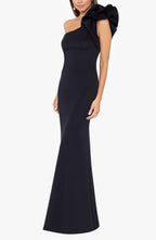 Stunning Mermaid One Shoulder Ruffle Sleeve Zipper Back Floor Length Evening Dress