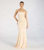 Stunning Mermaid Strapless Sleeveless Lace Up Back Floor Length Prom Dress