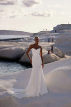 Stunning Mermaid Sweetheart Floral Sleeveless Lace Up Back Long Length Wedding Dress