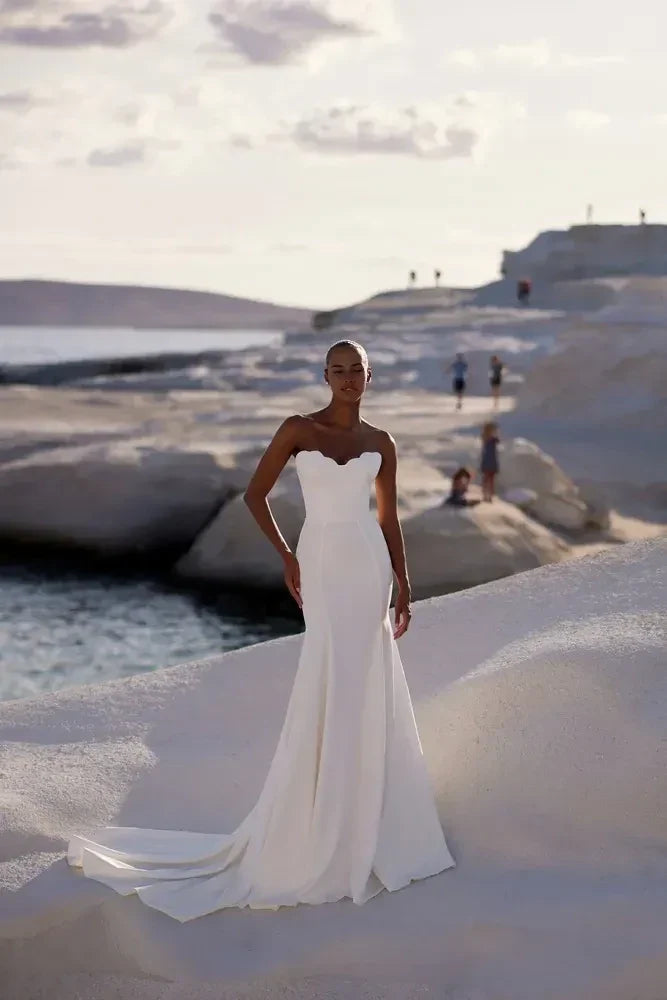 Stunning Mermaid Sweetheart Floral Sleeveless Lace Up Back Long Length Wedding Dress