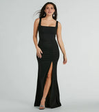 Stunning Plus Size Mermaid Square Neck Sleeveless Open Back Long Prom Dress