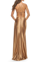Stunning Sheath Square Neck Sleeveless Criss Cross Back Floor Length Evening Dress
