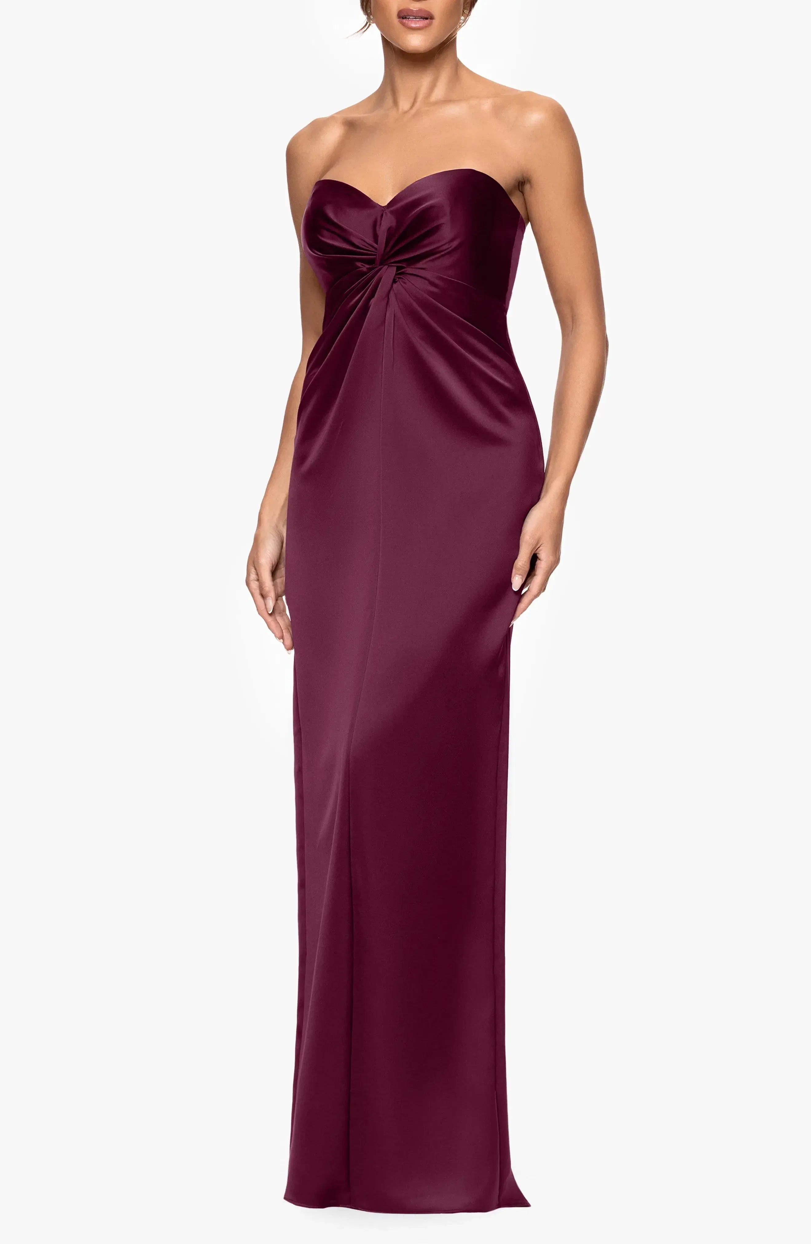Stunning Sheath Strapless Sleeveless Zipper Back Floor Length Evening Dress