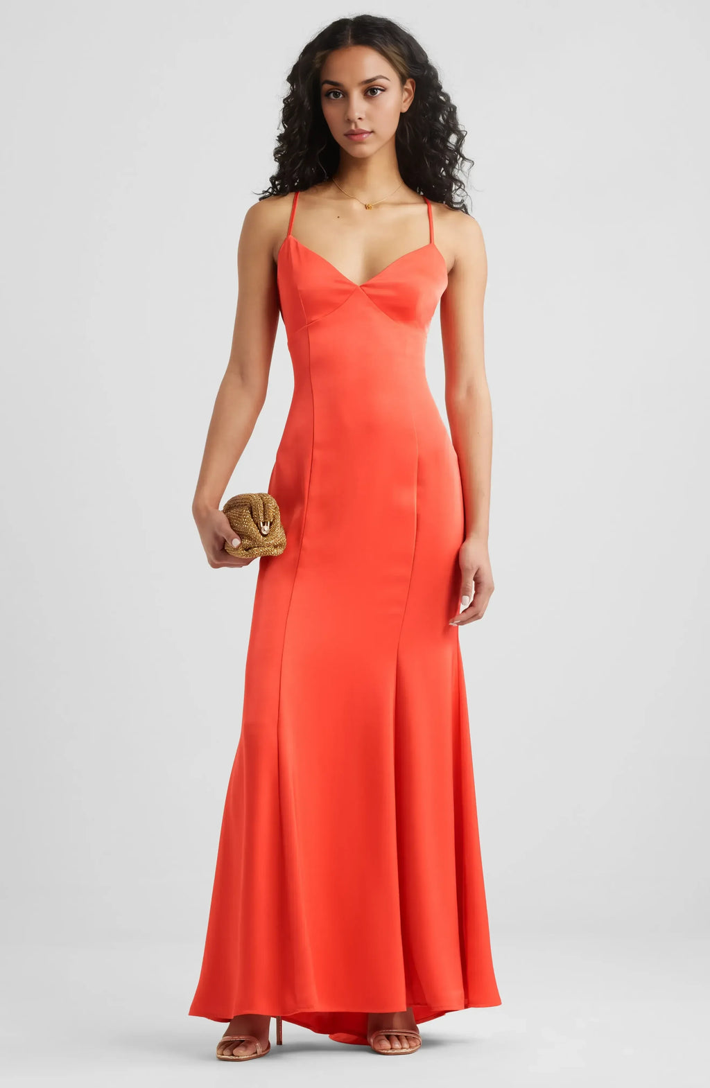 Stunning Sheath V Neck Sleeveless Lace Up Back Floor Length Evening Dresses
