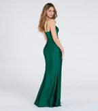 Stunning Trumpet Square Neck Spaghetti Strap Open Back Floor Length Prom Dress