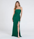 Stunning Trumpet Square Neck Spaghetti Strap Open Back Floor Length Prom Dress