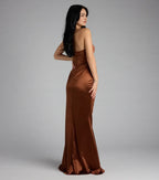 Stunning Trumpet Strapless Sleeveless Open Back Floor Length Prom Dress
