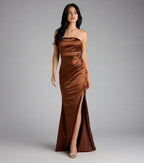 Stunning Trumpet Strapless Sleeveless Open Back Floor Length Prom Dress