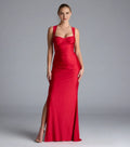 Stunning Trumpet Sweetheart Neck Sleeveless Criss Cross Back Floor Length Prom Dress