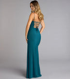 Stunning Trumpet Sweetheart Neck Spaghetti Strap Lace Up Back Floor Length Prom Dress