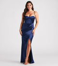 Fitted Spaghetti Straps Sleeveless Floor-Length Prom Dress