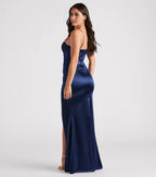 Fitted Spaghetti Straps Sleeveless Floor-Length Prom Dress