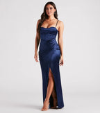 Fitted Spaghetti Straps Sleeveless Floor-Length Prom Dress