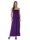 Stylish A Line Strapless Sleeveless Elastic Back Floor Length Evening Dress