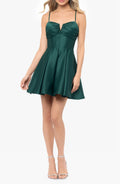Stylish A Line Sweetheart Spaghetti Straps Lace Up Back Short Homecoming Dress