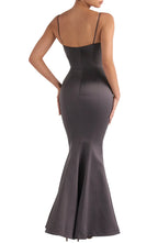 Stylish Mermaid Cowl Neck Sleeveless Zipper Back Floor Length Evening Dress
