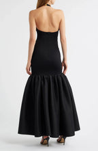 Stylish Mermaid Halter Neck Sleeveless Open Back Floor Length Evening Dress