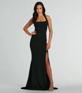Stylish Mermaid Square Neck Sleeveless Open Back Floor Length Prom Dress