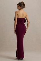 Stylish Mermaid Strapless Sleeveless Lace Up Back Floor Length Evening Dress